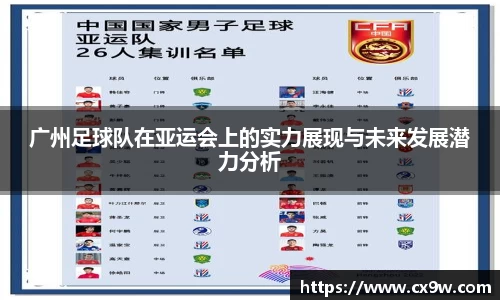 广州足球队在亚运会上的实力展现与未来发展潜力分析